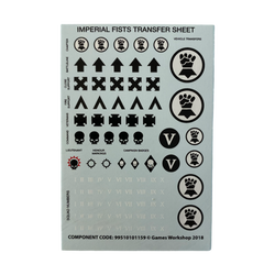 imperial fists transfer decal sheet 