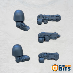 bladeguard veterans heavy bolt pistol, plasma pistol & volkite pistol bits