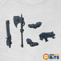 chosen power axe, chainsaw & bolter upgrade bits